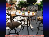 Darlee Ten Star 4-person Cast Aluminum Patio Bar Set With Glass Top Table - Antique Bronze
