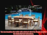 New 9 Pc Luxurious Grade-A Teak Dining Set - 94 Rectangle Table And 8 Stacking Arm Chairs [Model:TV3]