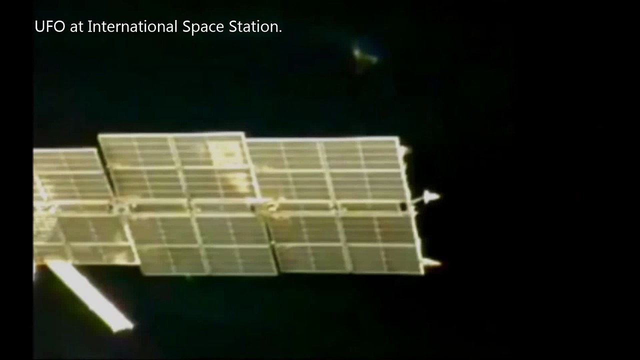 Triangular ufo at ISS. HD