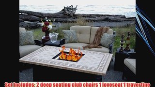 Outdoor Innovations Estrada 6-Piece All Weather Wicker Fire-Conversation Furniture Set