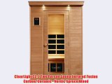 ClearLight CE-2 Two Person Sauna Infrared Fusion Carbon/Ceramic - Nordic Spruce Wood New
