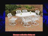 Home Styles 5552-335 Biscayne 7-Piece Outdoor Dining Set with Oval Shape Table and Swivel Chair