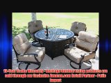 Heritage Outdoor Living Cast Aluminum Elisabeth 5pc deep seating set with 52in firepit with