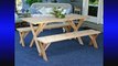 Red Cedar 27In Picnic Table w/ Detached Bench 10Ft