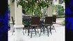 7pc Handwoven Outdoor Wicker Patio Bar Dining Set - Swivel