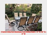 9pc Cast Aluminum Sling Patio Furniture Set
