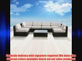 Luxxella Patio Bella Genuine Outdoor Wicker Furniture 7-Piece Gorgeous Couch Sectional Sofa