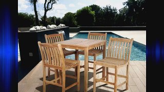 Amazonia Teak Eden 5-Piece Teak Bar Set