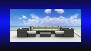 Urban Furnishing - FIJI 9pc Modern Outdoor Backyard Wicker Rattan Patio Furniture Sofa Sectional