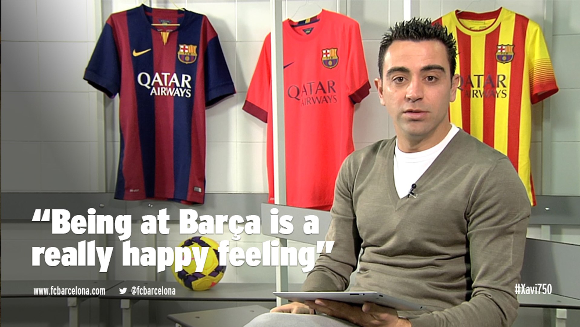 ⁣Interview with Xavi Hernández to mark 750 games