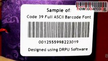 Code 39 full ASCII font type to design barcode labels