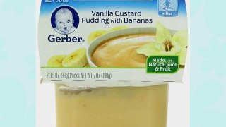 Gerber 2nd Foods Vanilla Custard Pudding With Bananas 2-Count 3.5-Ounce Tubs (Pack of 8)