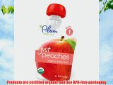 Plum Organics Just Fruit Peaches 3.5-Oz Pouches (Pack of 12)