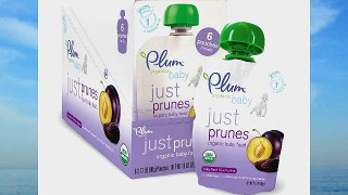 Plum Organics Baby Just Fruit Prunes 3.17-Ounce Pouches (Pack of 12)