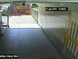 Shocking train station attack caught on CCTV