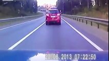 car crashed with high speed truck