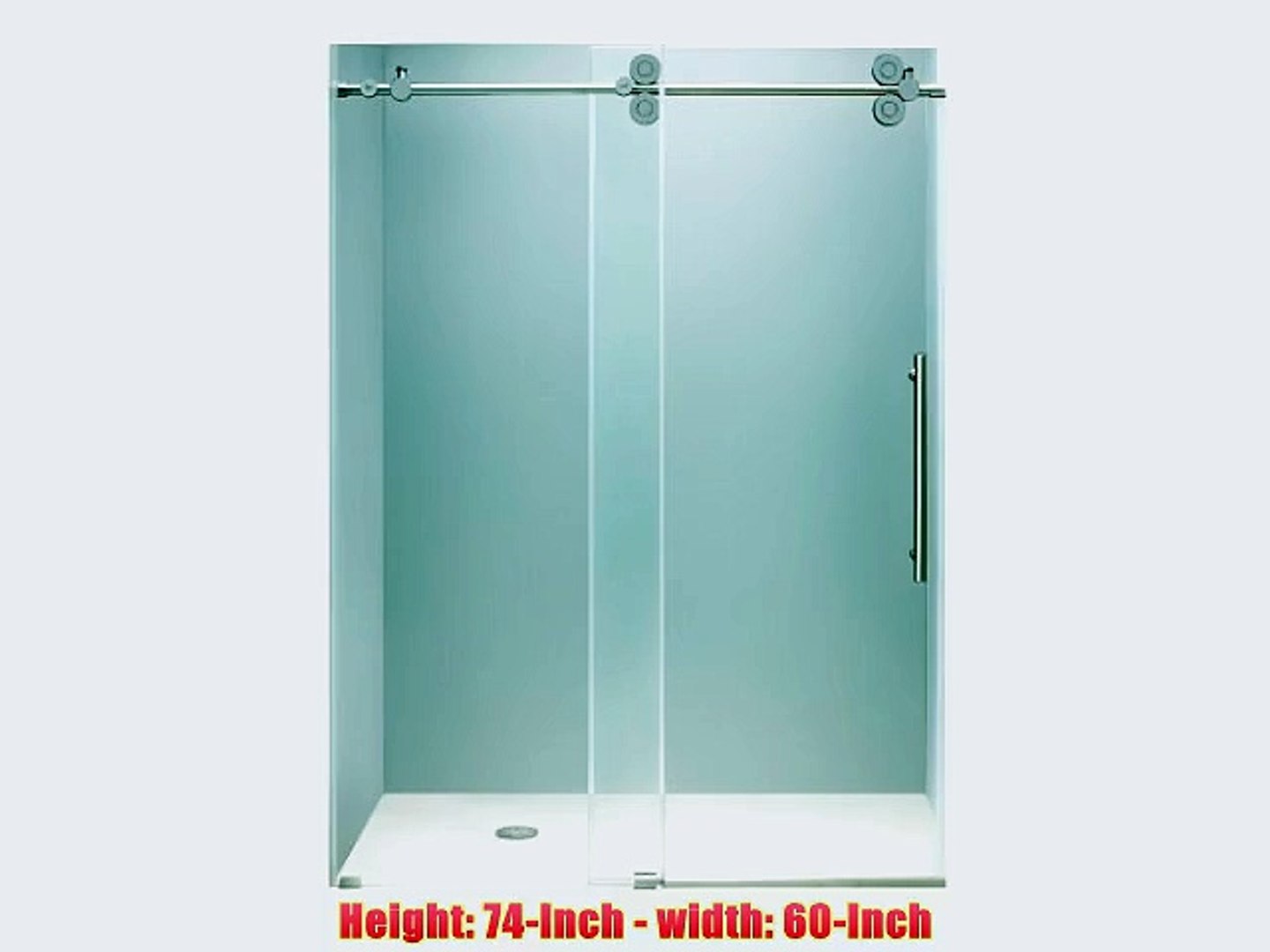 Vigo Vg6041chcl6074 60 Inch Frameless Shower Door 3 8 Clear Chrome