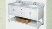Beverly 60-inch Double Bathroom Vanity (Carrara/White): Includes White Cabinet with Soft Close