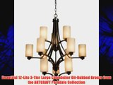 Artcraft Lighting AC1312OB Parkdale 12-Lite 3-Tier Large Chandelier Oil-Rubbed Bronze