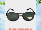 Kids Polarized Uv Sunglasses Gun Grey