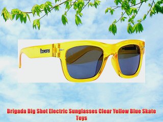 Brigada Big Shot Electric Sunglasses Clear Yellow Blue Skate Toys