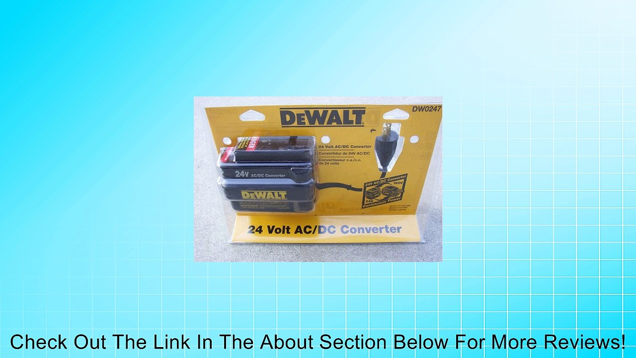 DEWALT DW0247 24-Volt AC/DC Converter Review