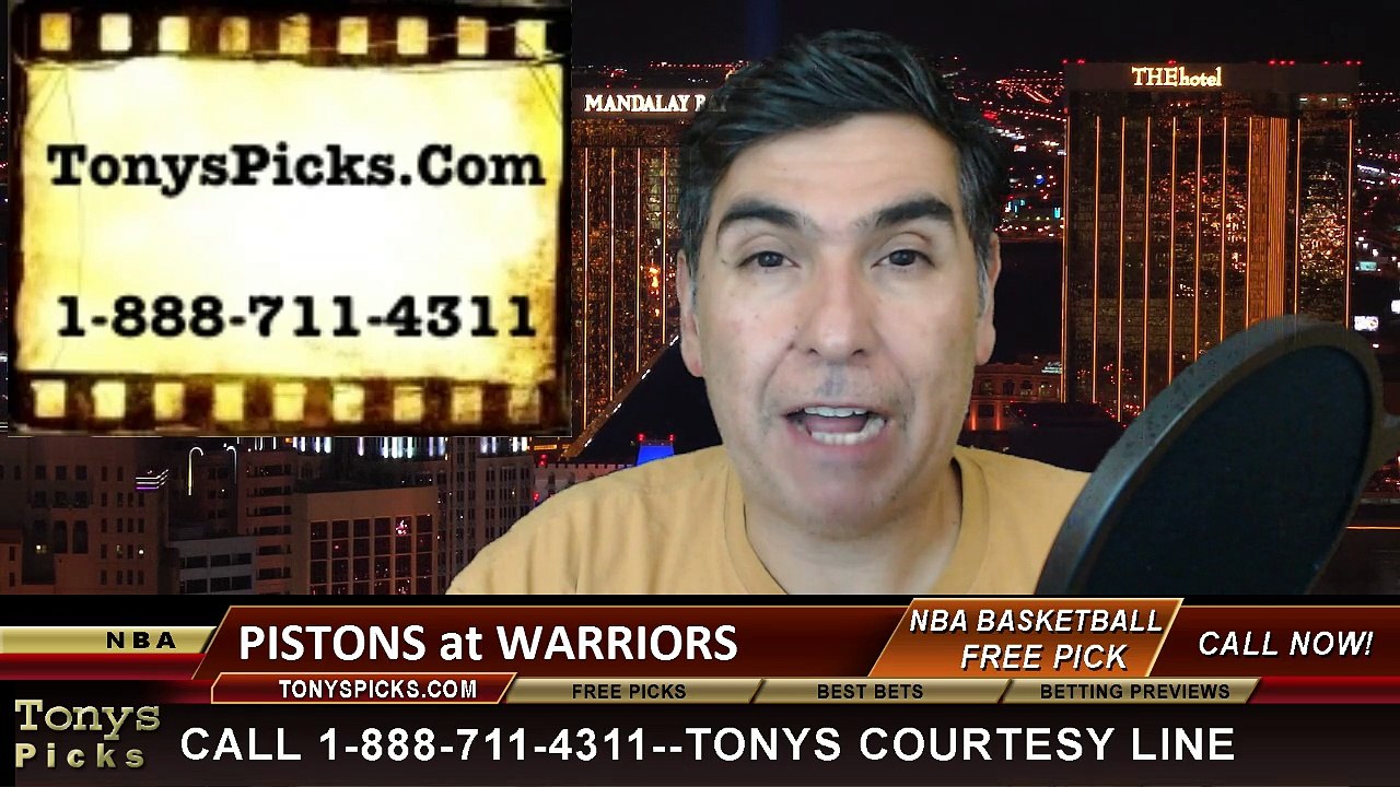 Golden St Warriors vs. Detroit Pistons Free Pick Prediction NBA Pro Basketball Odds Preview 3-11-2015