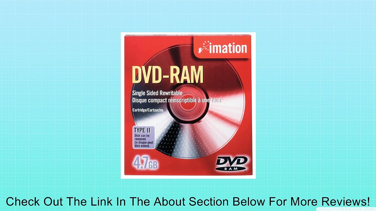 Imation IMN41529 DVD-RAM, 4.7 GB, Single Sided Rewritable (Discontinued by Manufacturer) Review