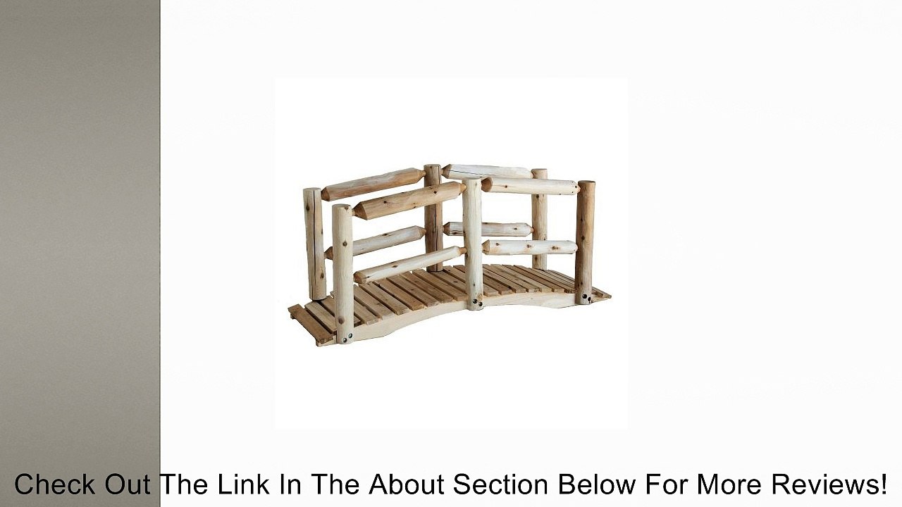 Lakeland Mills 5-Foot Cedar Log Bridge, Natural Review