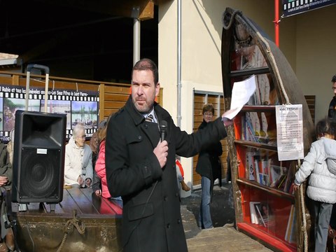 3 Inauguration du bato-livre, de l'expo Jaurès, et de l'école .Quelle journée !!