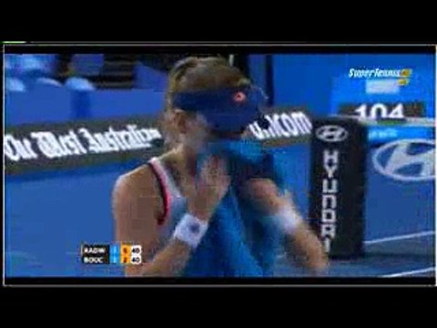 Agnieszka Radwanska vs Eugenie Bouchard Hopman Cup 2014 highlights_clip3