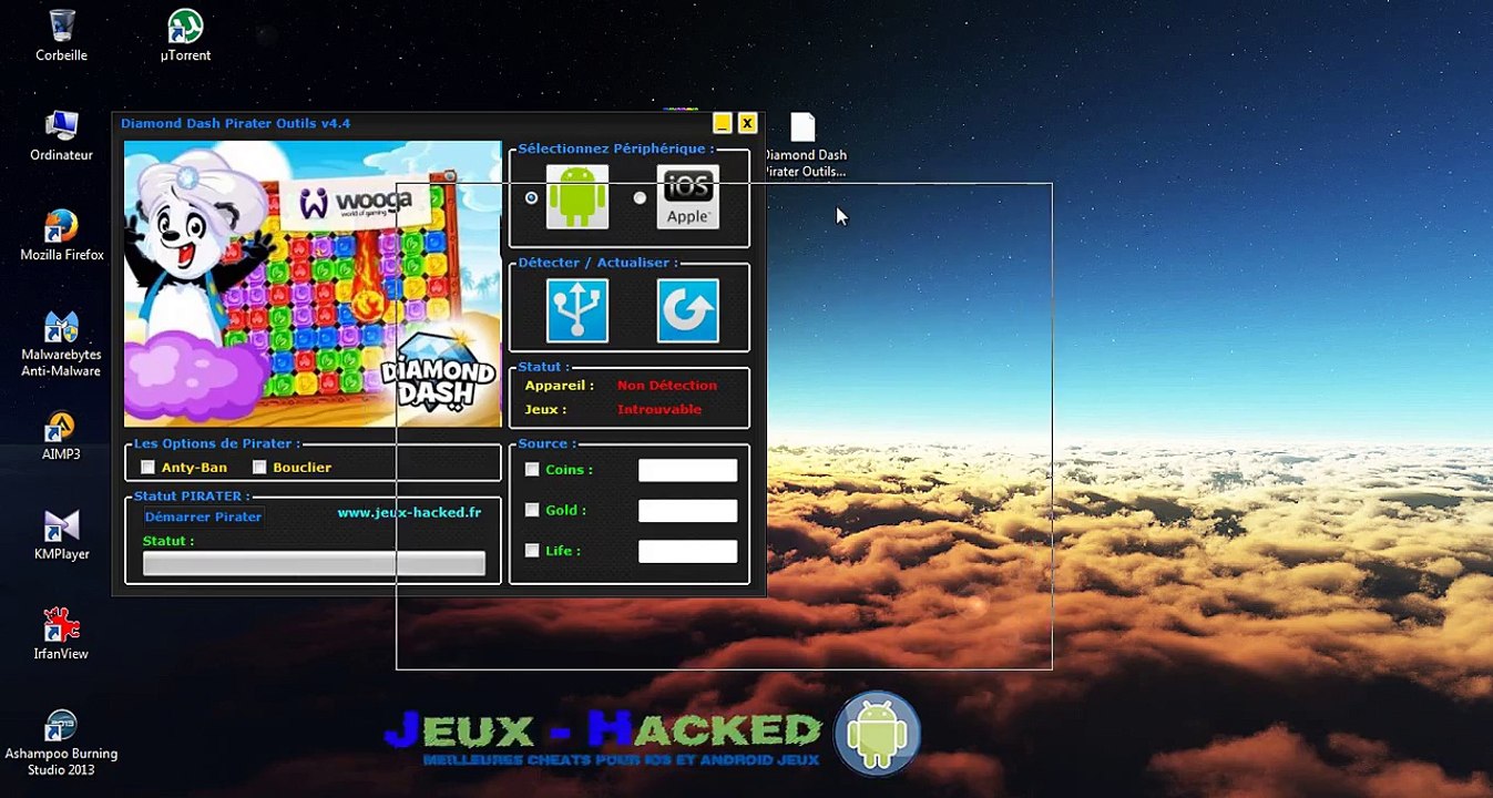 Diamond Dash Pirater - Coins Gold Life triche astuce android ios telecharger 2015