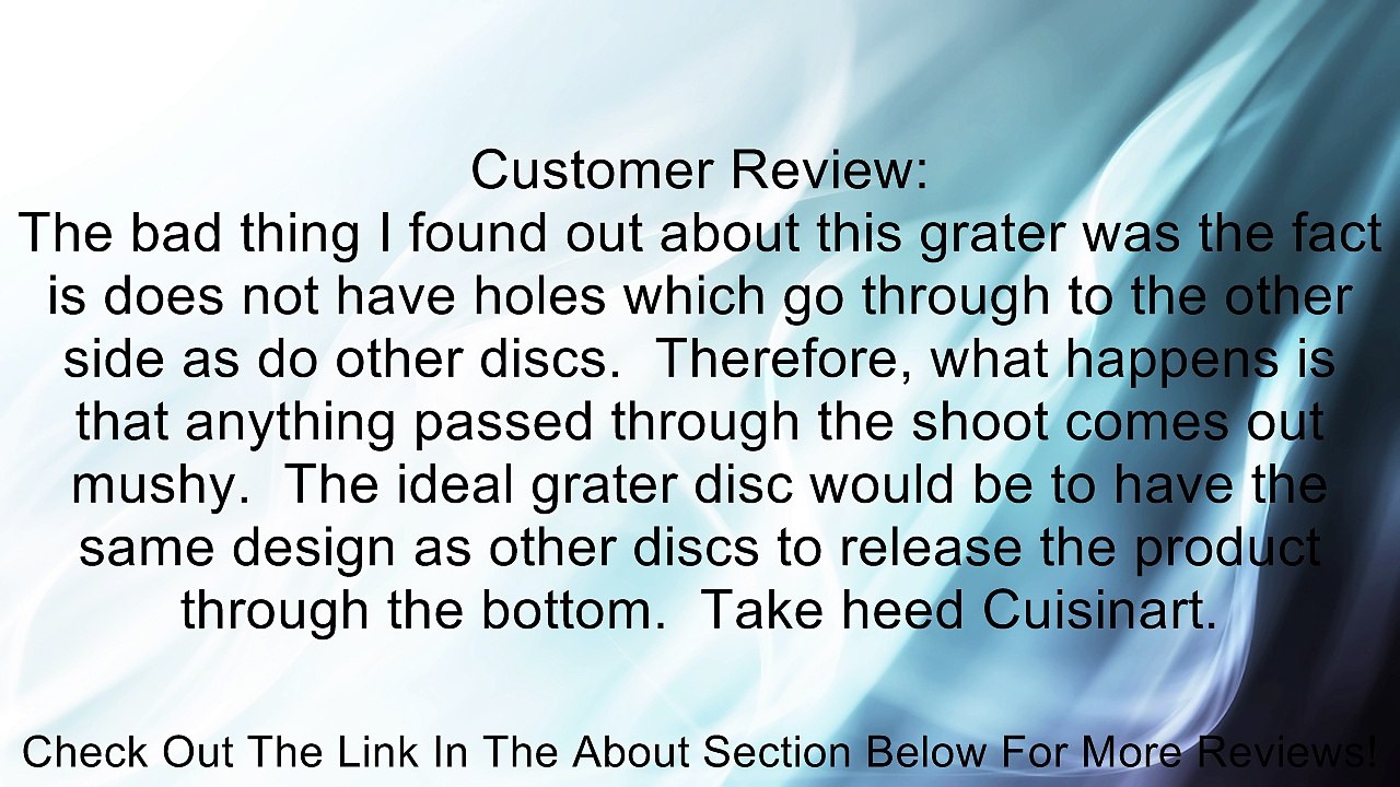 Cuisinart DLC-035TXAMZ Fine Grater Disc, Fits 14-Cup Processor Review