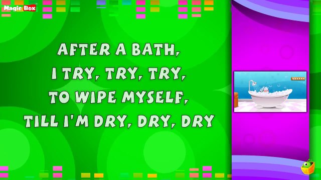 After A Bath - Karaoke Version With Lyrics - Cartoon - Animated English Nursery Rhymes For Kids
