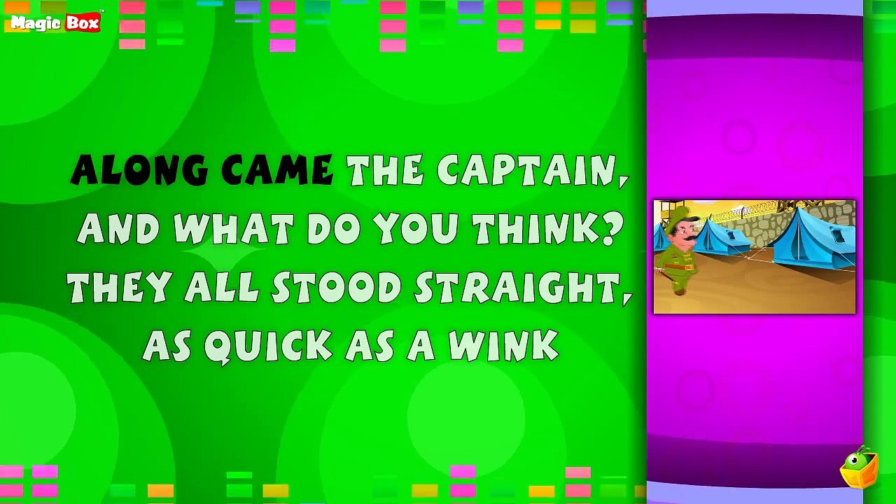 Five Little - Karaoke Version With Lyrics - Cartoon - Animated English Nursery Rhymes For Kids