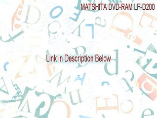 MATSHITA DVD-RAM LF-D200 Key Gen - Legit Download