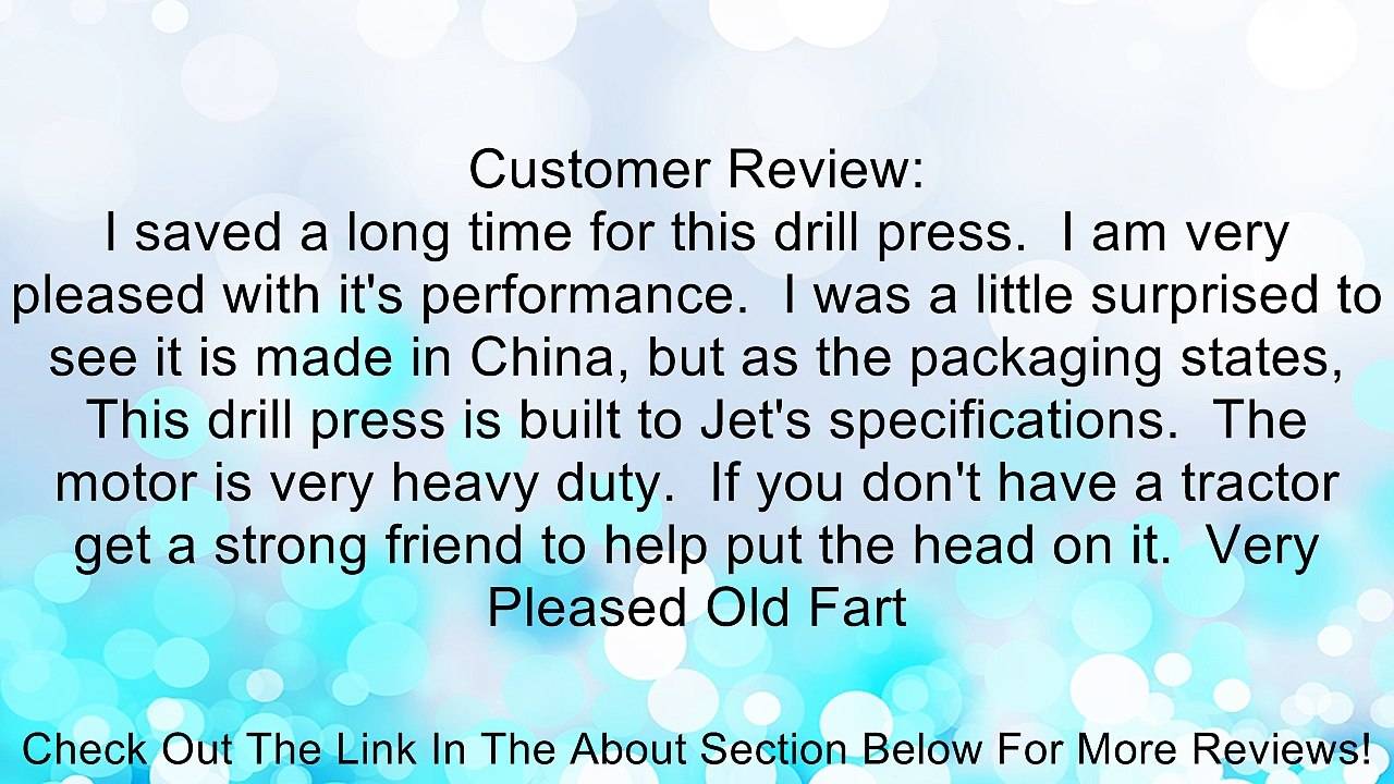 JET 354170/JDP-20MF 20-Inch Floor Drill Press Review