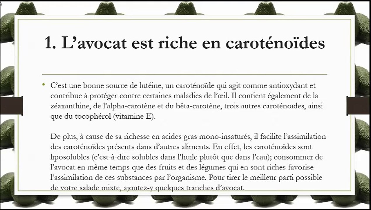 5 bienfaits des avocats pour la santé