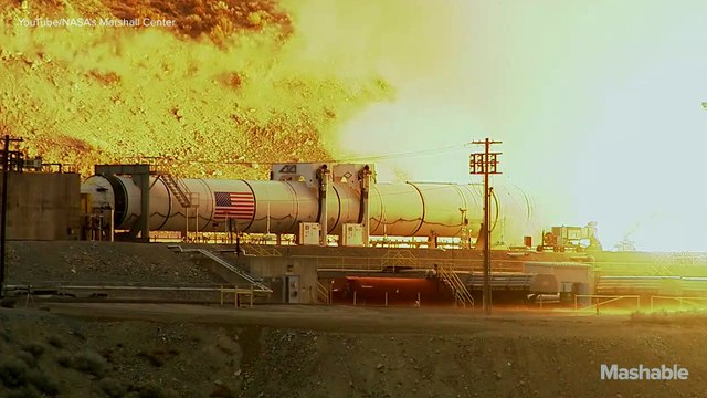 Watch NASA test the “largest, most powerful rocket booster ever built”