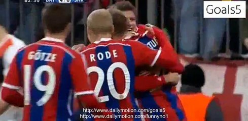 Holger Badstuber Goal Bayern Munich 5 - 0 Shakhtar Champions League 11-3-2015