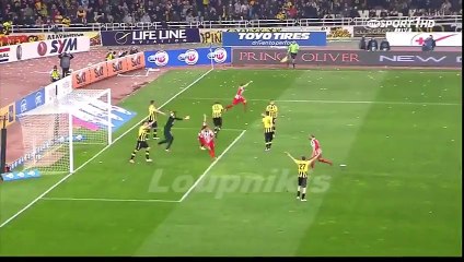 Ολυμπιακός  VS ΑΕΚ 1-0 Εισβολή οπαδών και διακοπή Κυπελλο Ελλάδας {11_3_2015}‬ - HD
