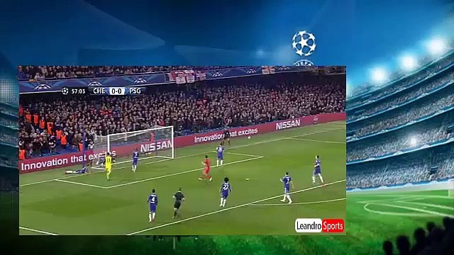 Cavani Perd But Incroyable! Chelsea vs PSG (1-0), Ligue des Champions 11.3.2015‬ - HD