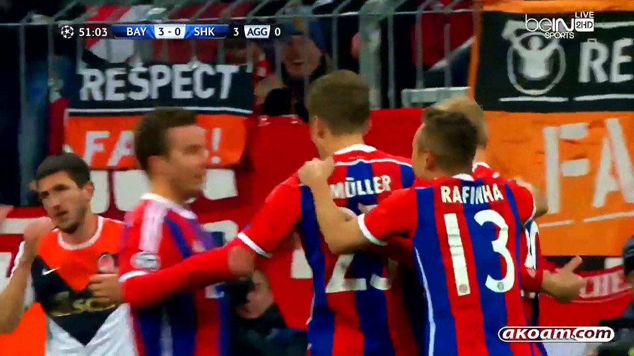 أهداف مباراة بايرن ميونيخ VS شاختار دونيتسك	 11/3/2015