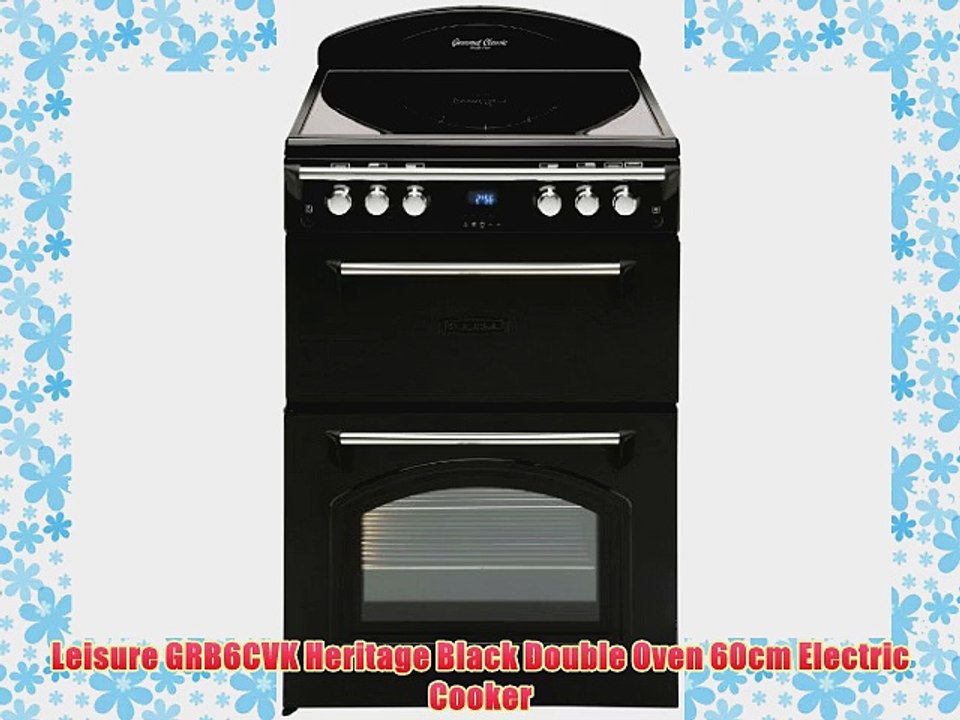 Leisure GRB6CVK Heritage Black Double Oven 60cm Electric Cooker