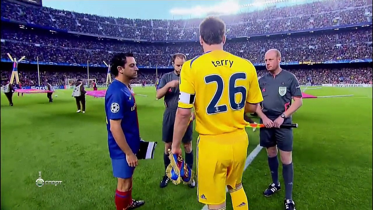 الشوط الاول مباراة برشلونة 0-0 تشيلسي - ذهاب نصف نهائي دوري ابطال 2009