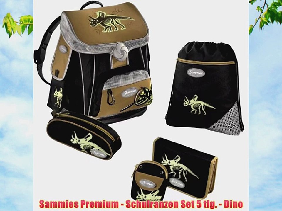 Sammies Premium - Schulranzen Set 5 tlg. - Dino