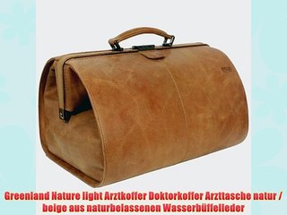 Greenland Nature light Arztkoffer Doktorkoffer Arzttasche natur / beige aus naturbelassenen
