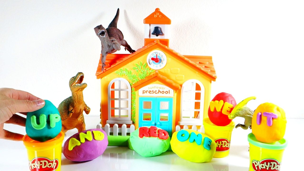 DINOSAUR Sight Words with Surprise Eggs