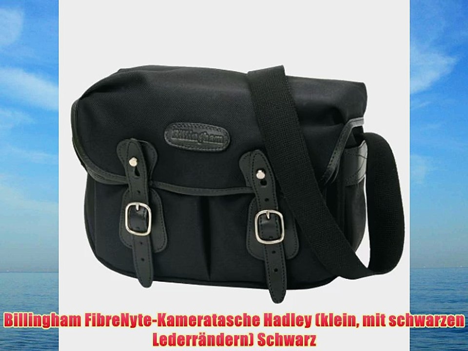 Billingham FibreNyte-Kameratasche Hadley (klein mit schwarzen Lederr?ndern) Schwarz