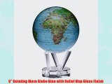 6 Rotating Mova Globe Blue with Relief Map Gloss Finish
